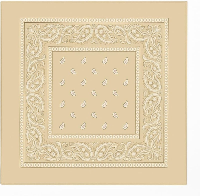 SUNRIBE 3 Pack Paisley Bandanas – 100% Cotton Square 21x21 Head Wrap, Headband, Face Cover, Neck Scarf for Men & Women - Image 1